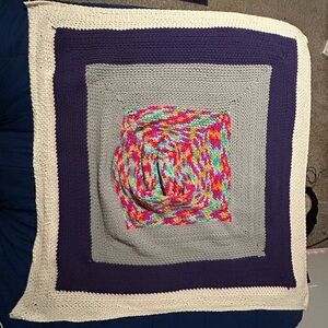 Multicolor Crocheted Blanket (Small)